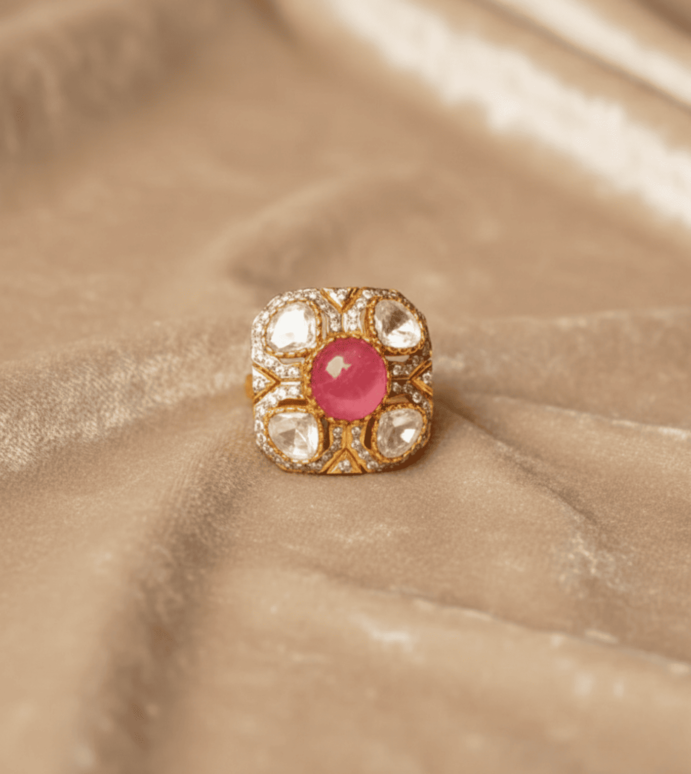 The Elmyra Square Stone Ring