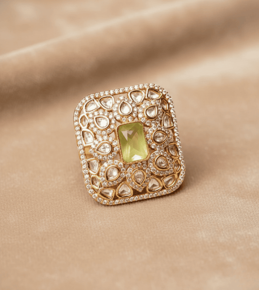 Royal Snowdrop Square Ring