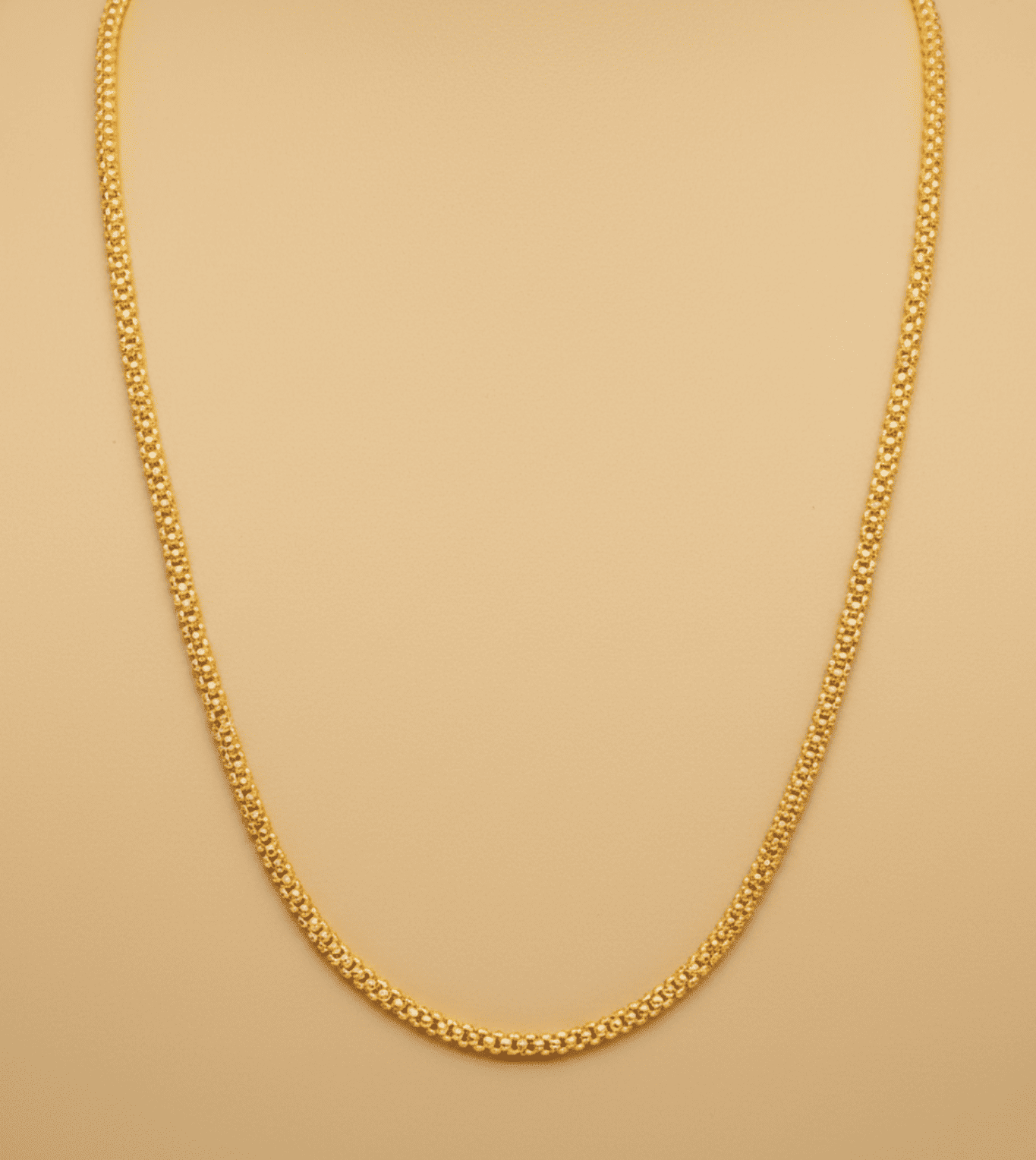 24Kt Gold Plated Traditional Simple Chain - 24k Gold Plated Designer Jewellery | The Jewellery Vault