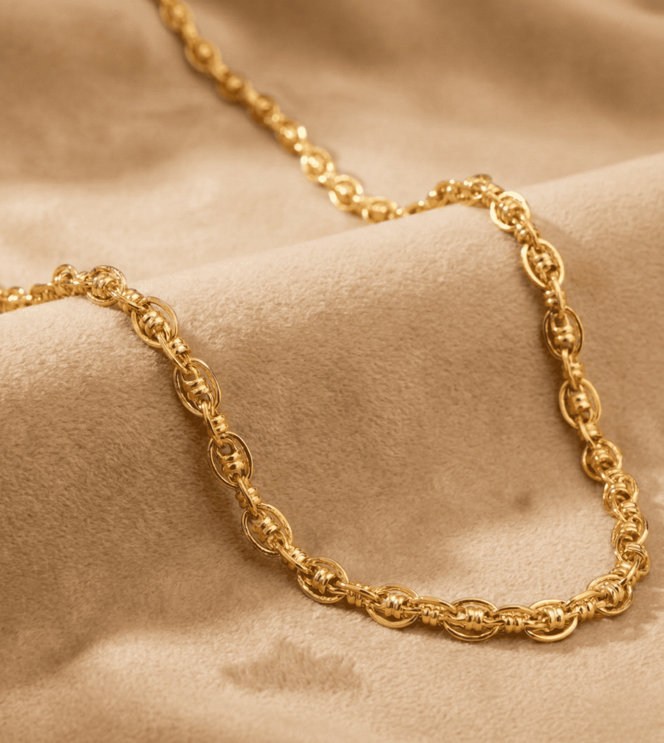 24Kt Gold Plated Heavy Design Chain - 24k Gold Plated Designer Jewellery | The Jewellery Vault