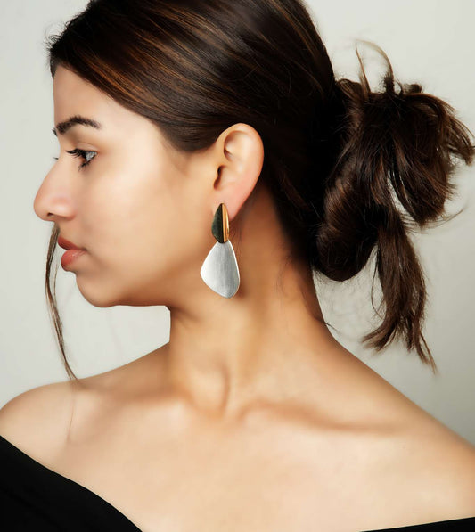 Crystal Twilight Shine Gold Stud Earrings - 24k Gold Plated earring | The Jewellery Vault
