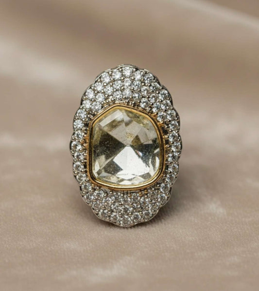 White Diamond Zirconia Cubic Ring