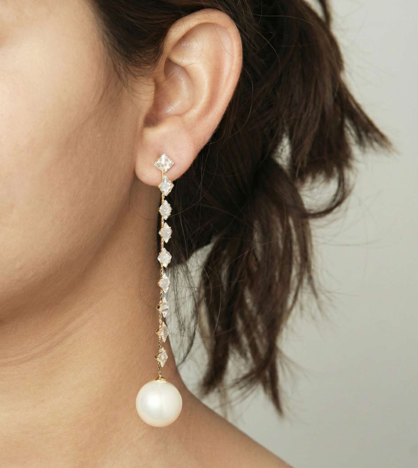 Korean Bling Golden Glitter Rainfall Earrings - 24k Gold Plated Earing | The Jewellery Vault