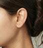 Teardrop Crystal Stone Minimal Stud Tops - 24k Gold Plated earring | The Jewellery Vault