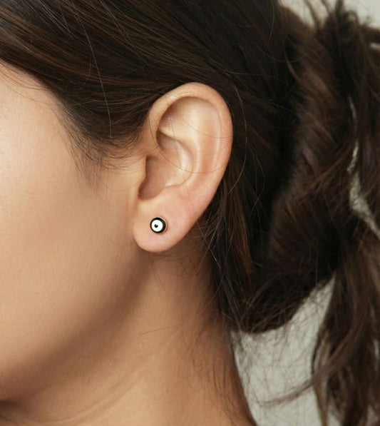 American Eye Diamond Tops - 24k Gold Plated Earring | The Jewellery Vault