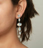 Blue Grey Zircon Triple Drop Earrings - 24k Gold Plated earring | The Jewellery Vault