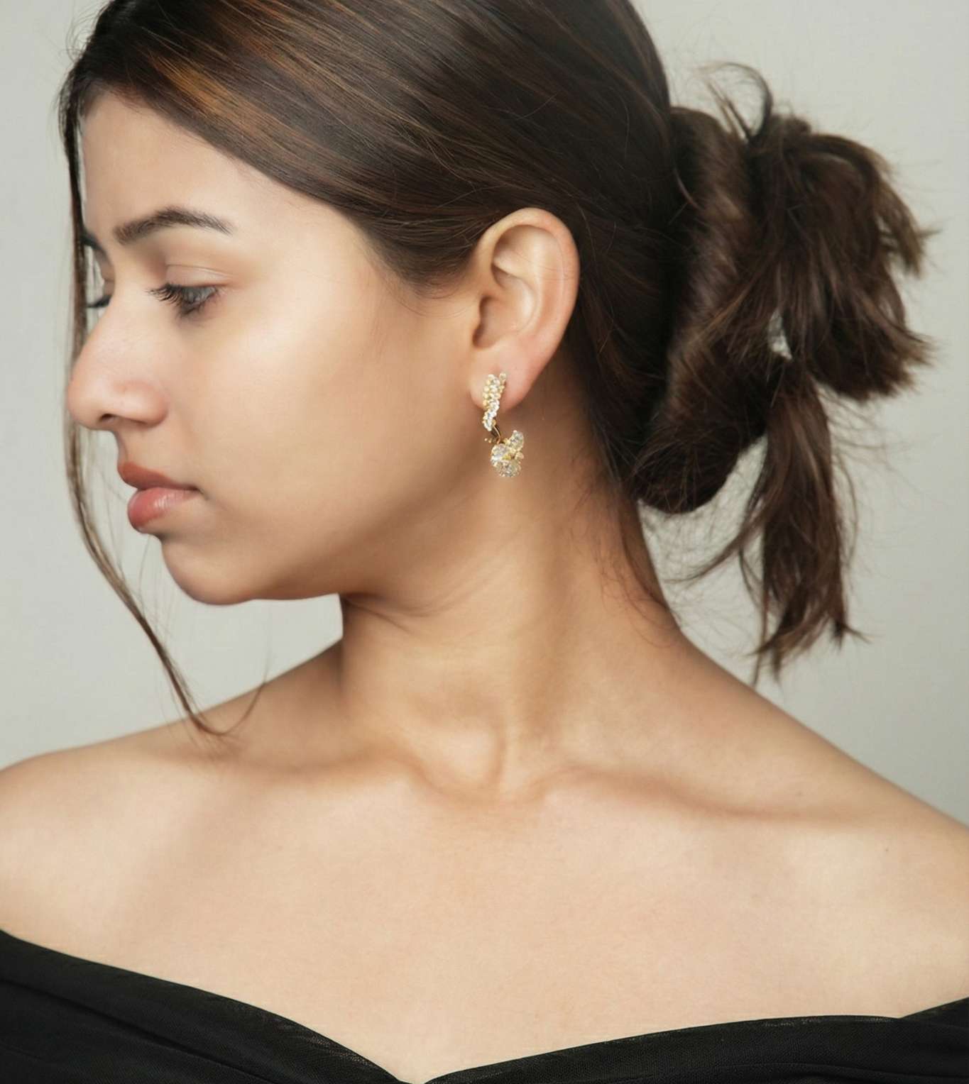 Long Kashmiri Earring With Gold Beads - 24k Gold Plated earring | The Jewellery Vault