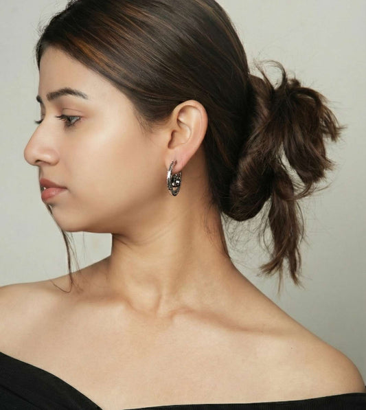 The Sweya Huggie Earrings - 24k Gold Plated Earring | The Jewellery Vault