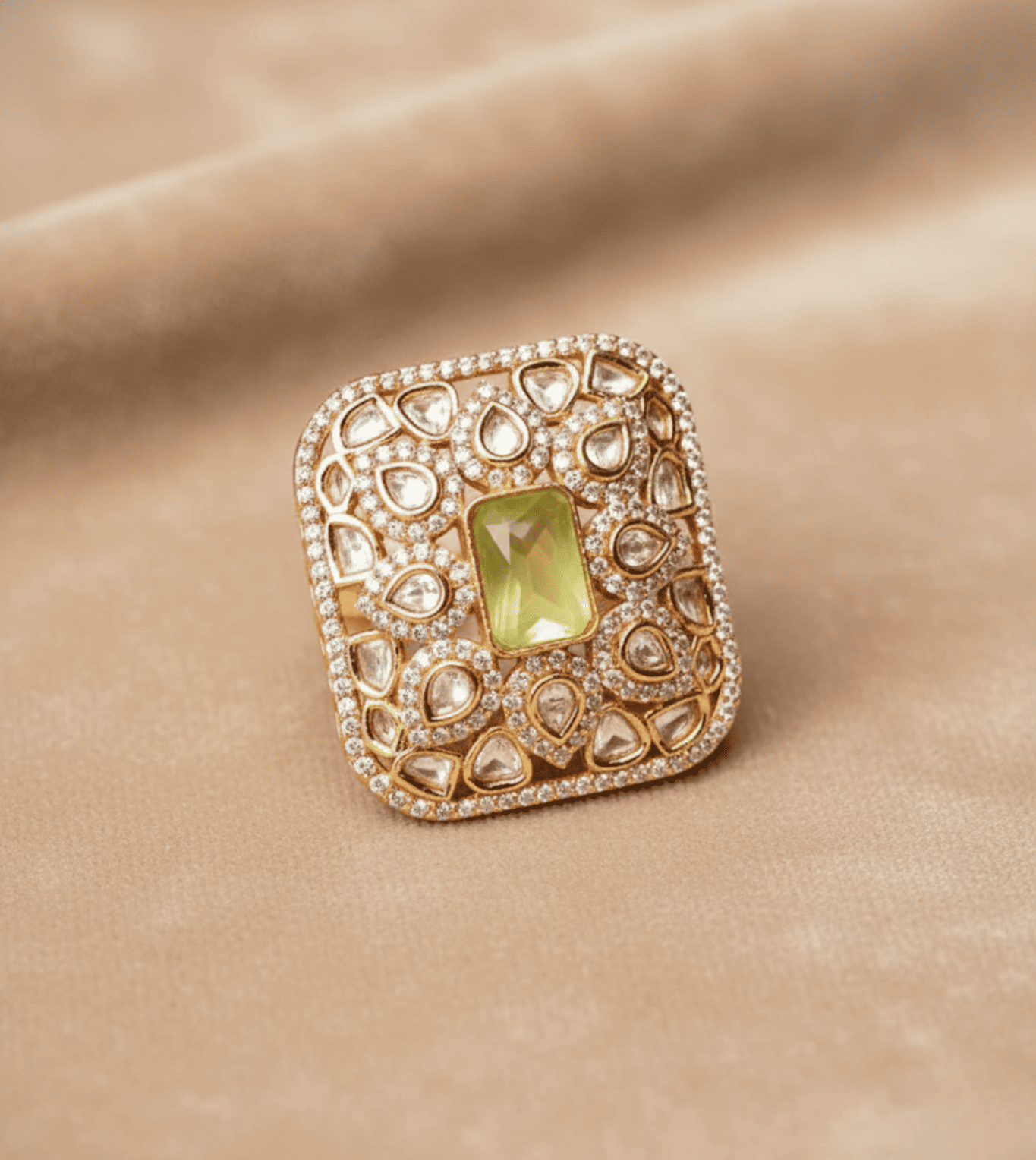 Royal Snowdrop Square Ring