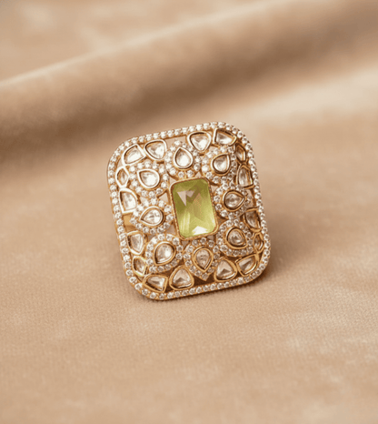 Royal Snowdrop Square Ring