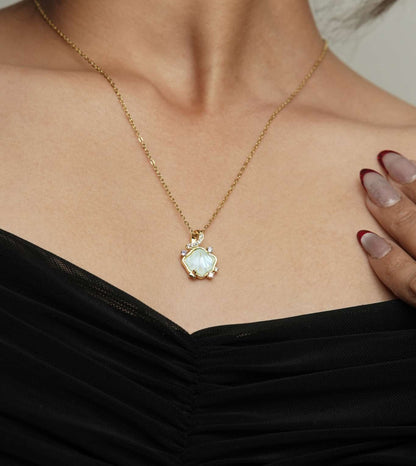 Classic Matte Curvy Pearl Locket - 24k Gold Plated Charms & Pendants | The Jewellery Vault
