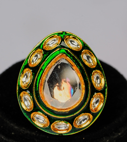 Pearl American White Teardrop Ring