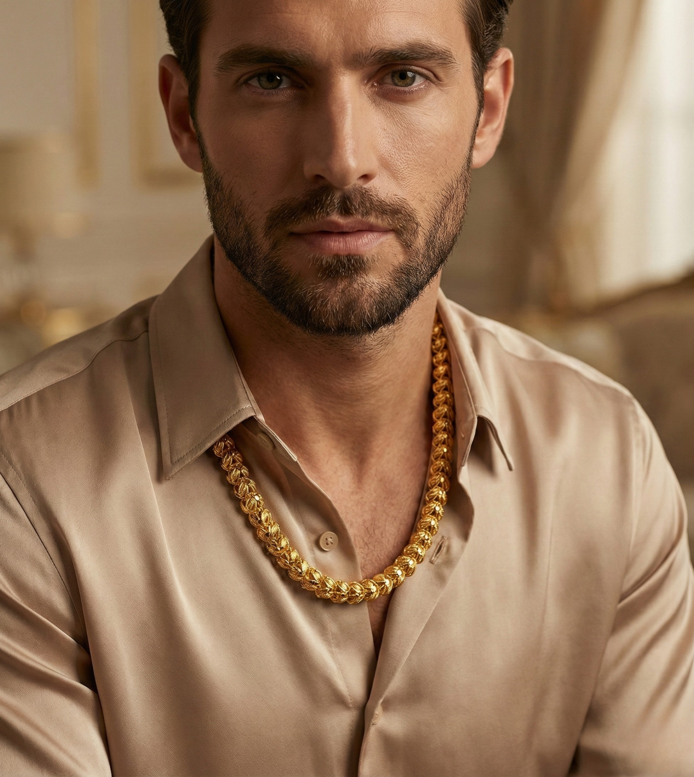 24Kt Gold Plated Heavy Chunky Mens Chain