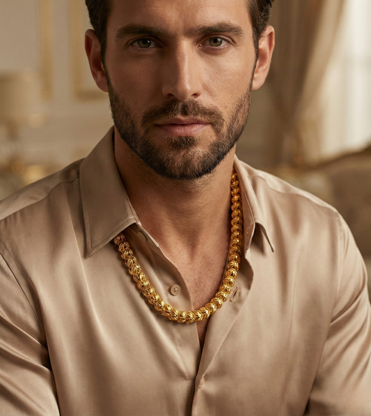 24Kt Gold Plated Heavy Chunky Mens Chain