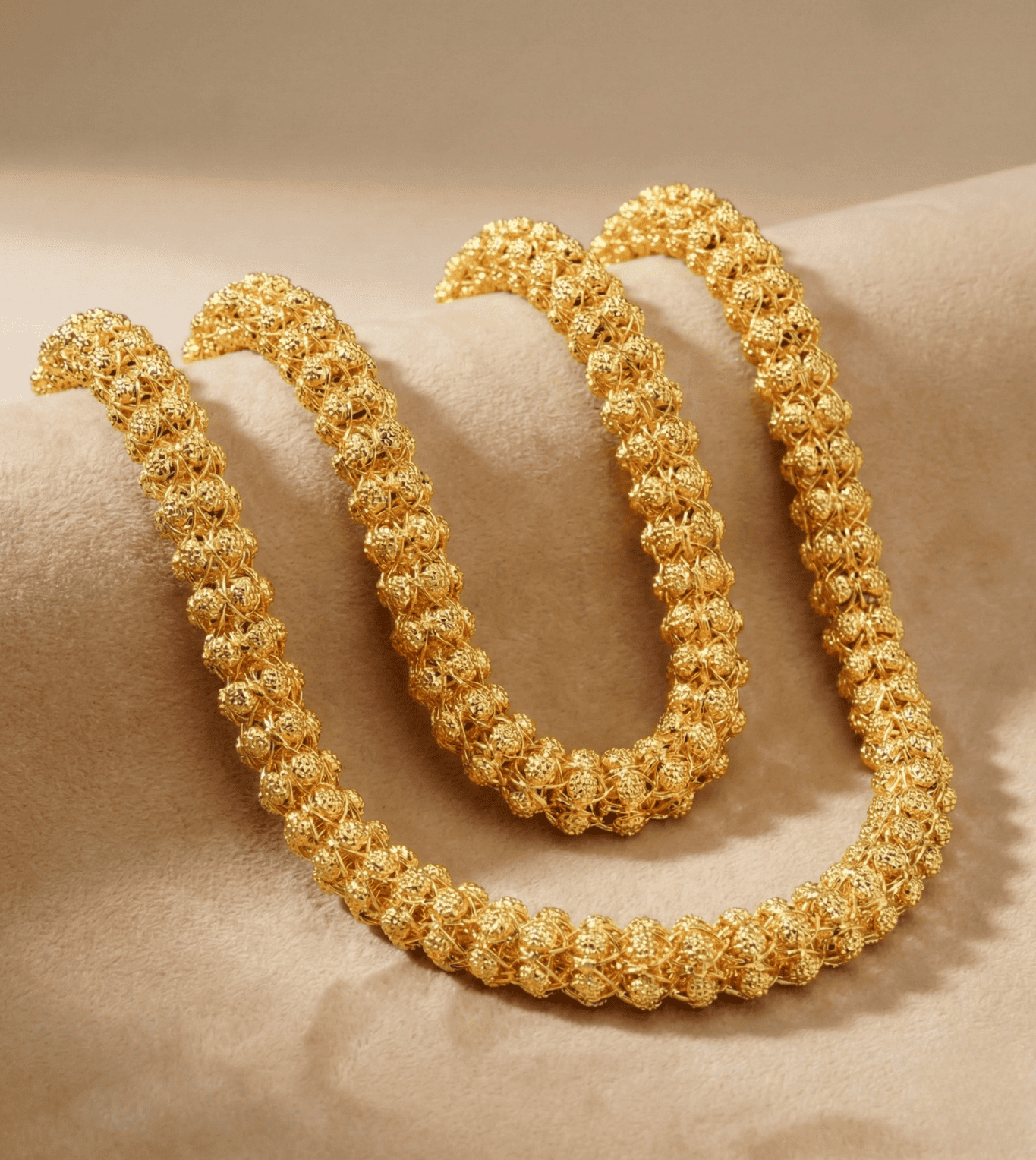 24Kt Gold Plated Heavy Chunky Mens Chain