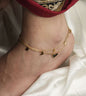 Beaded Minimal Traditional Anklet for Daily Wear - 24k Gold Plated Anklets | The Jewellery Vault