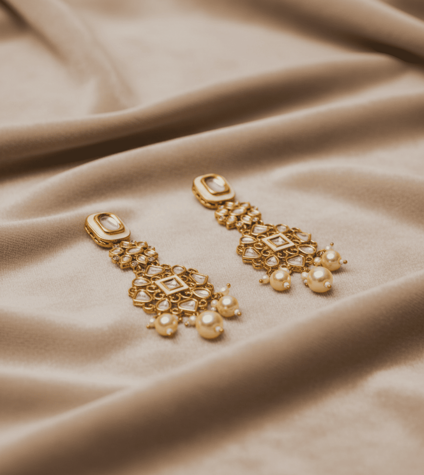 Charismatic Oval Pearl Jhumka