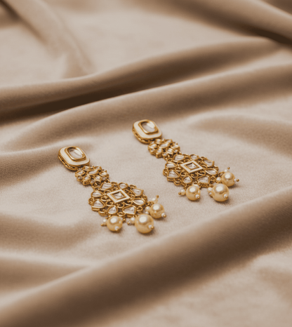 Charismatic Oval Pearl Jhumka