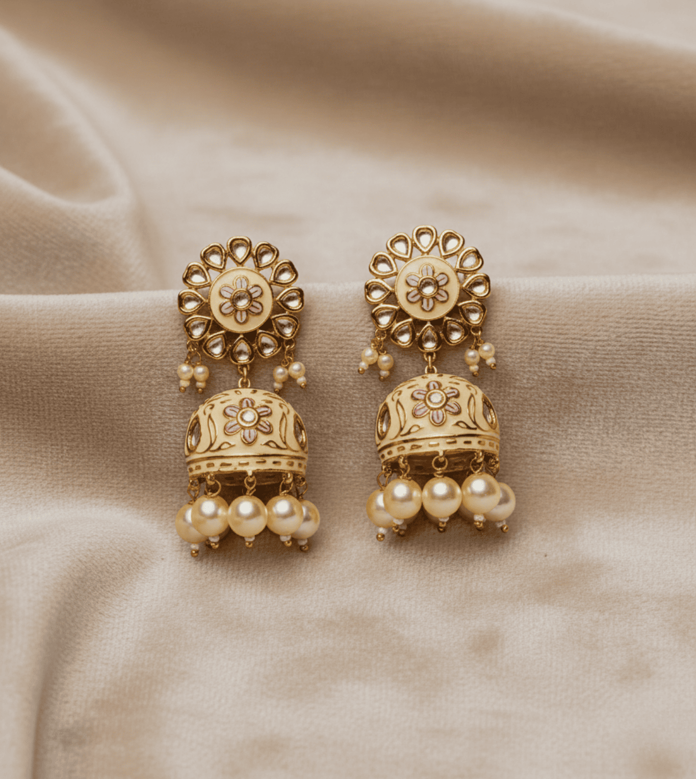 Artificial Jhumka - 24k Gold Plated Jhumka | The Jewellery Vault