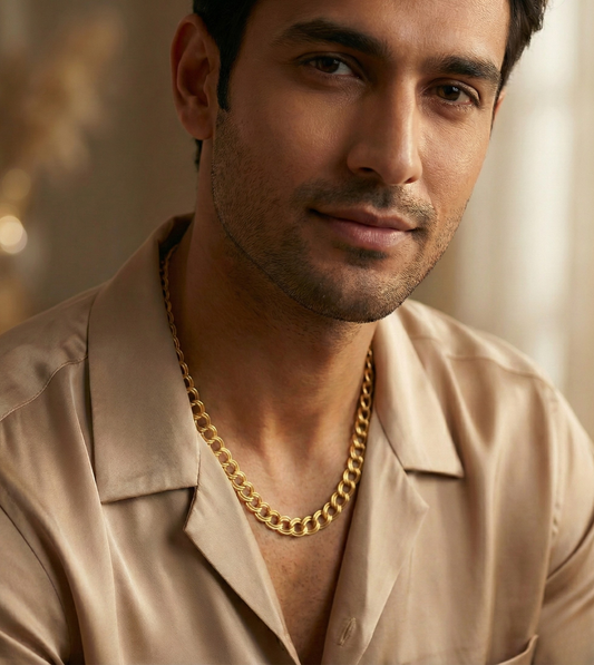 24Kt Gold Plated Heavy Divider Mens Chain