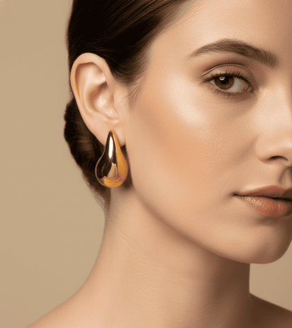 Drop Design Tops - 24k Gold Plated Earing | The Jewellery Vault