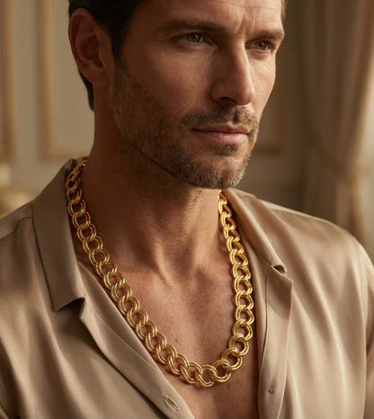 24Kt Gold Plated Nawabi Style Gents Chain