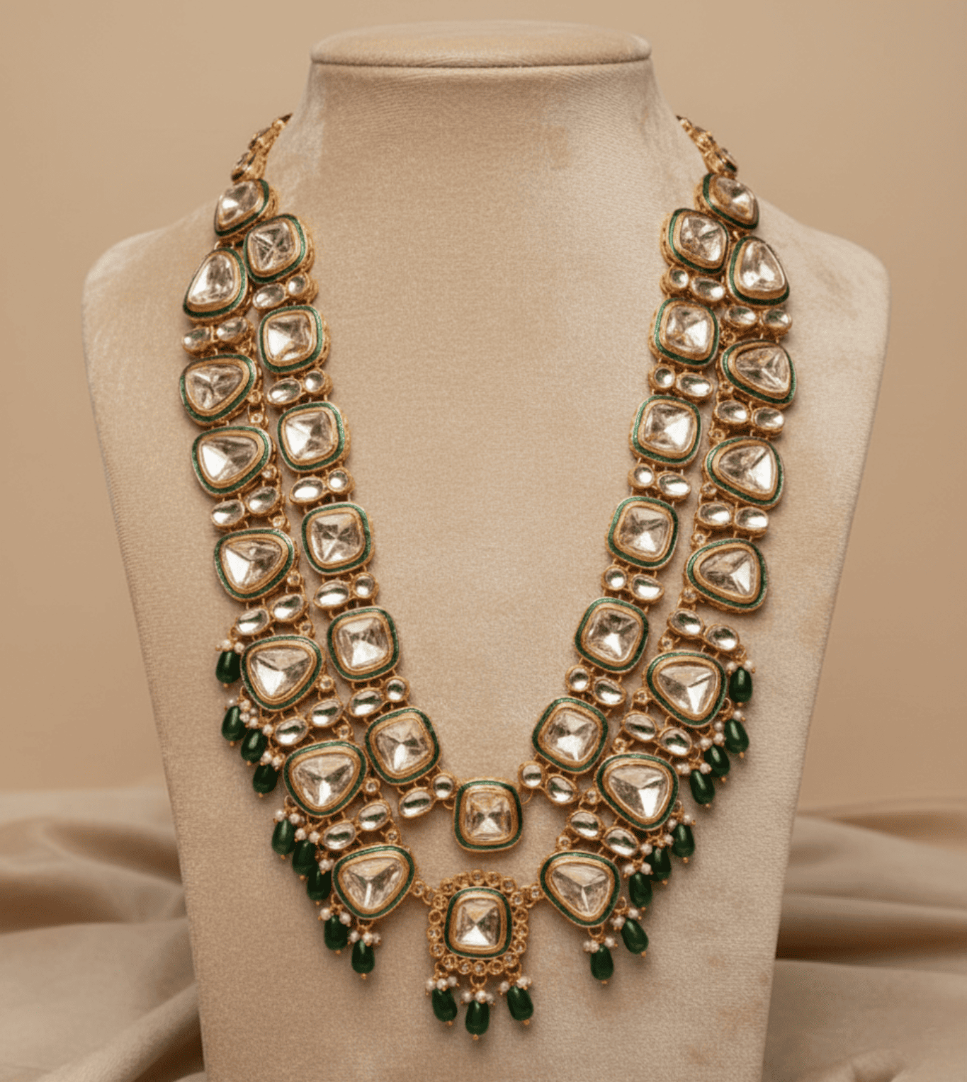 Beautiful Kundan Ruby Royal Long Set