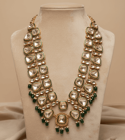 Beautiful Kundan Ruby Royal Long Set