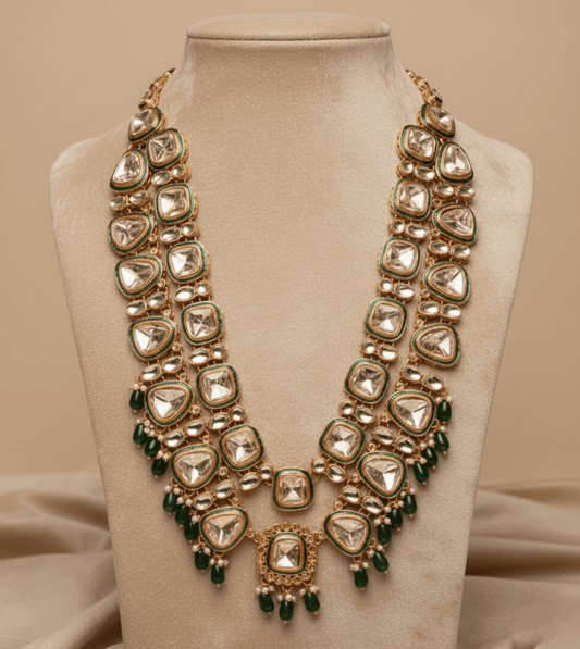 Beautiful Kundan Ruby Royal Long Set