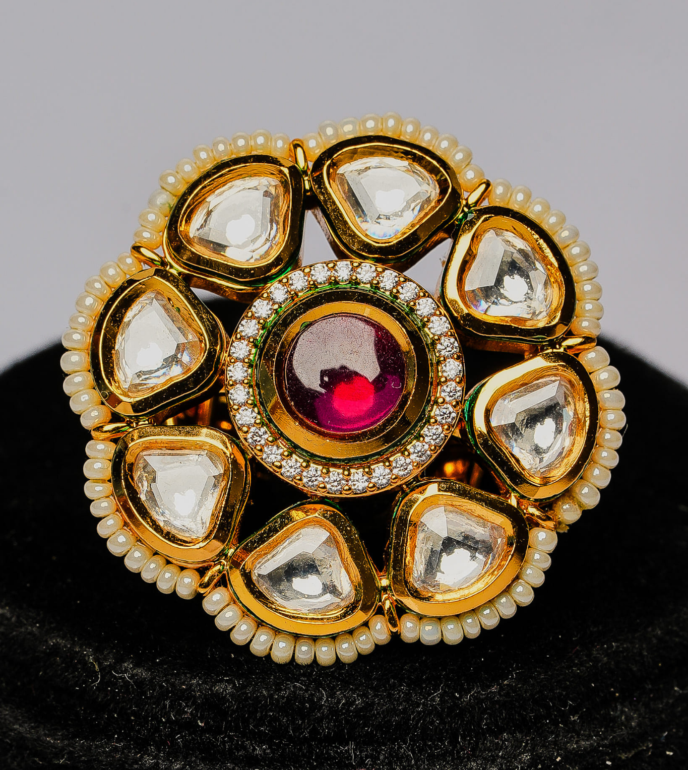 American Floral Women Ring