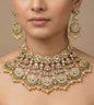 Golden Floral Design Bridal Set