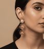 Three Flowers Hangings - 24k Gold Plated tops | The Jewellery Vault