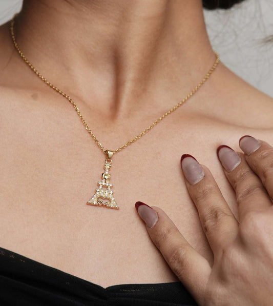 Eclipse Serpentine Goldern Pendant - 24k Gold Plated Charms & Pendants | The Jewellery Vault