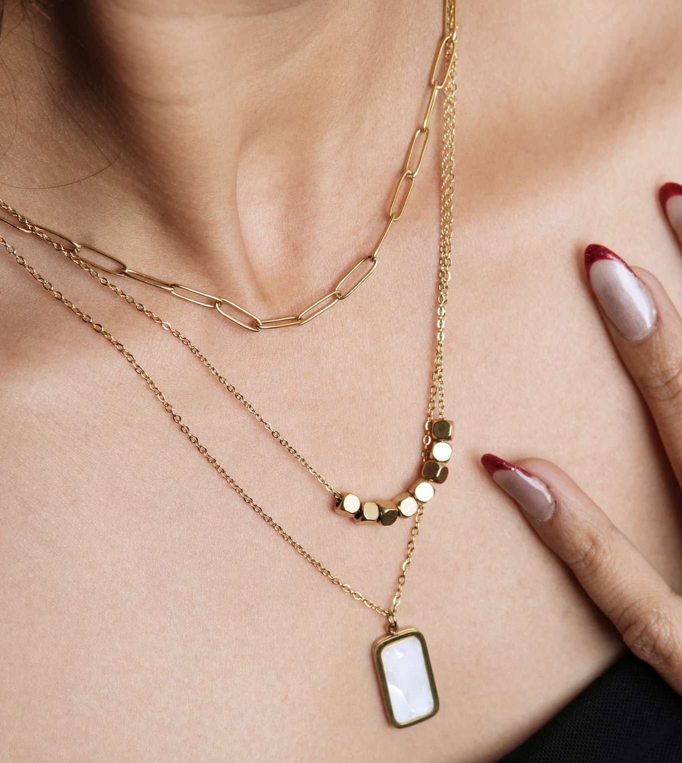 Obsidian Gold Oxidised women’s Pendant - 24k Gold Plated Charms & Pendants | The Jewellery Vault