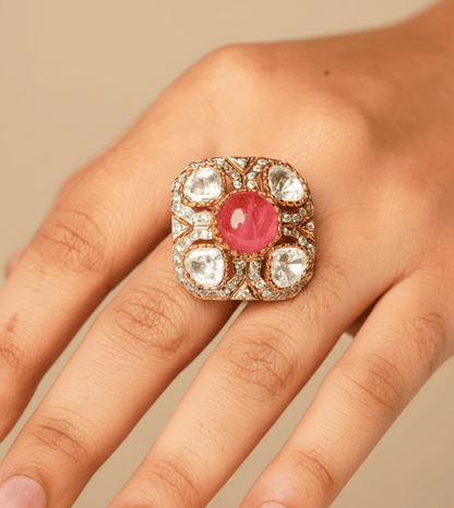 The Elmyra Square Stone Ring