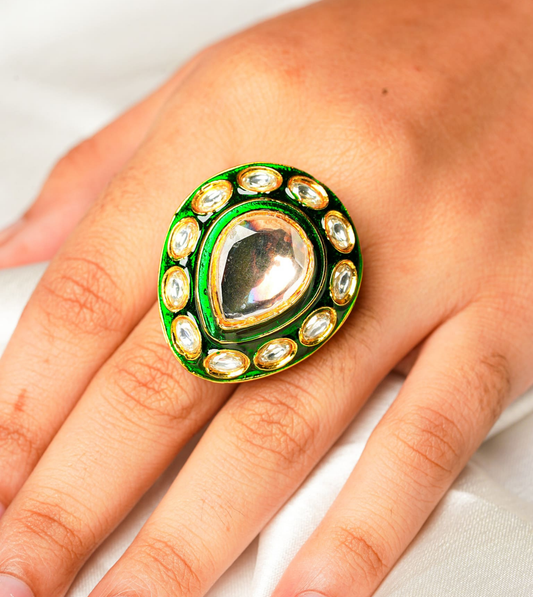 Pearl American White Teardrop Ring