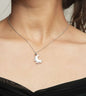 Valentine's Day Locked In Moon Pendant - 24k Gold Plated Charms & Pendants | The Jewellery Vault