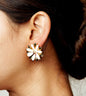The Life in Bloom Flower Earrings - 24k Gold Plated earring | The Jewellery Vault