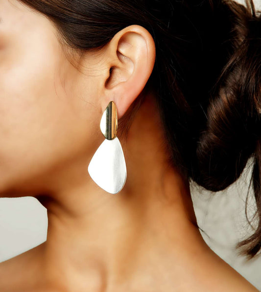 Crystal Twilight Shine Gold Stud Earrings - 24k Gold Plated earring | The Jewellery Vault