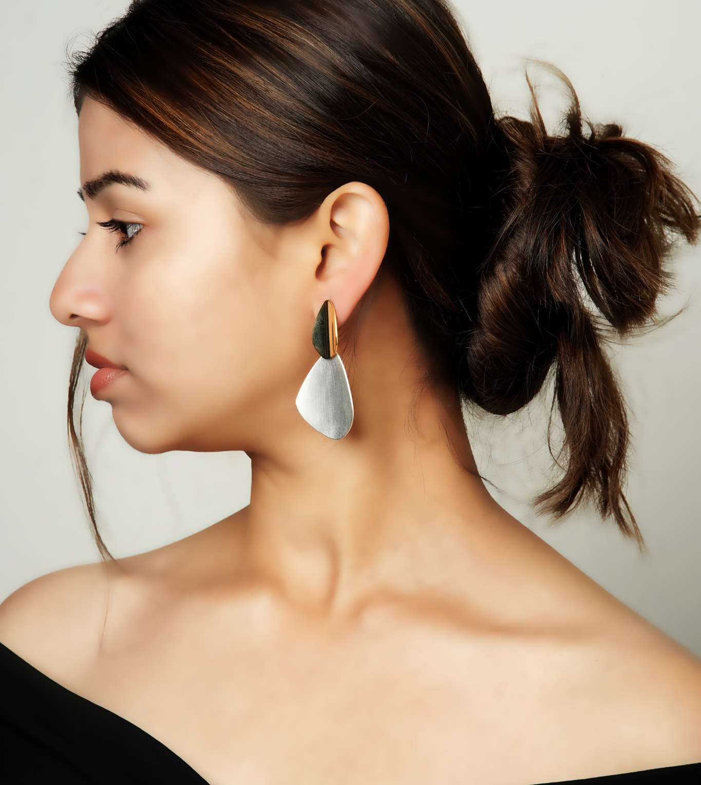 Crystal Twilight Shine Gold Stud Earrings - 24k Gold Plated earring | The Jewellery Vault
