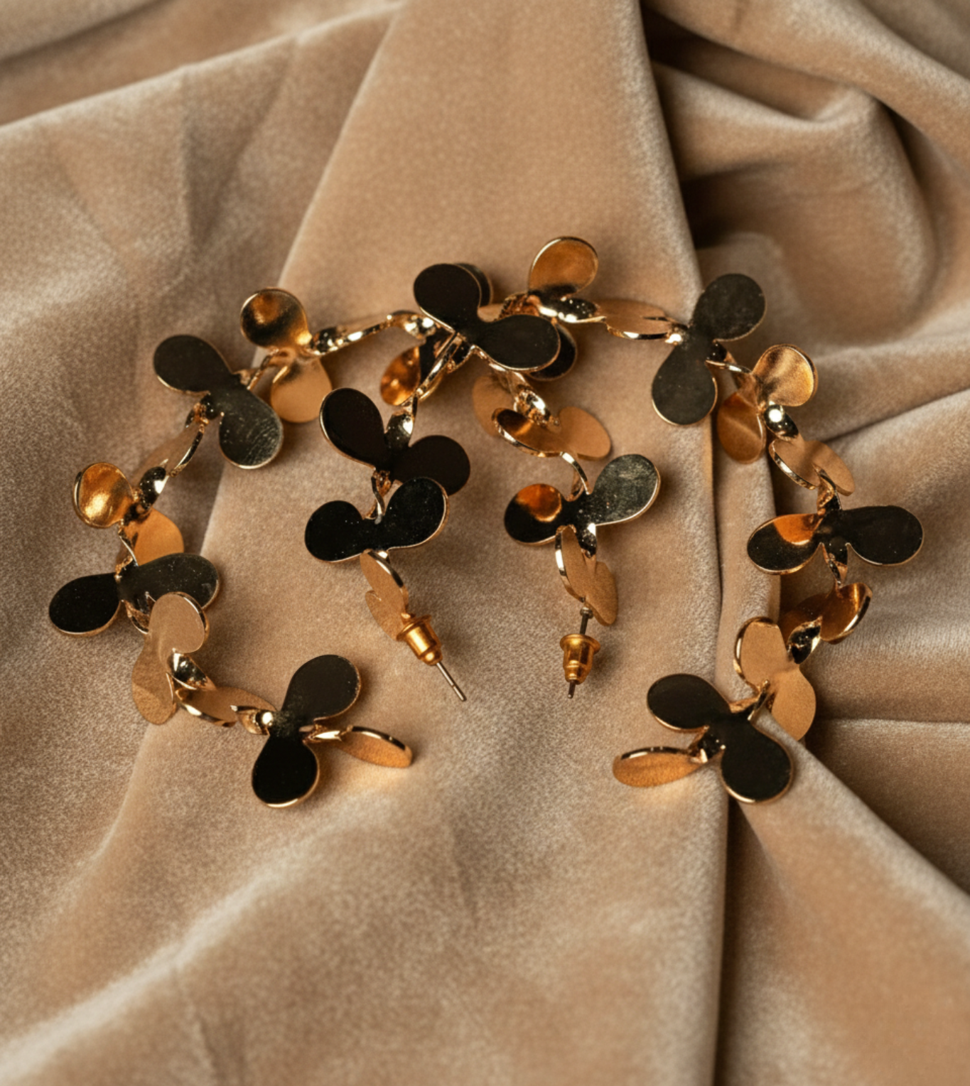 Celestial Sunburst Hoop Earrings