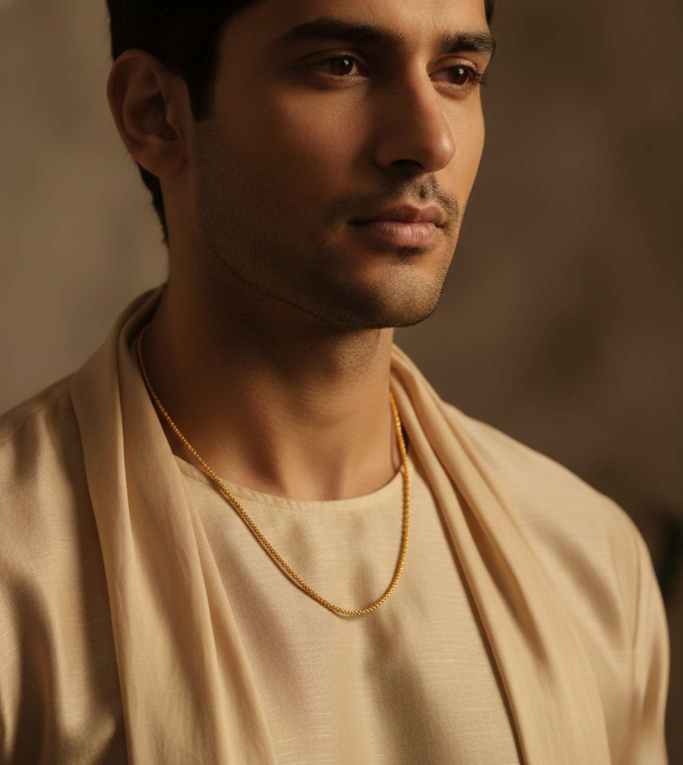 24Kt Gold Plated Traditional Simple Chain - 24k Gold Plated Designer Jewellery | The Jewellery Vault