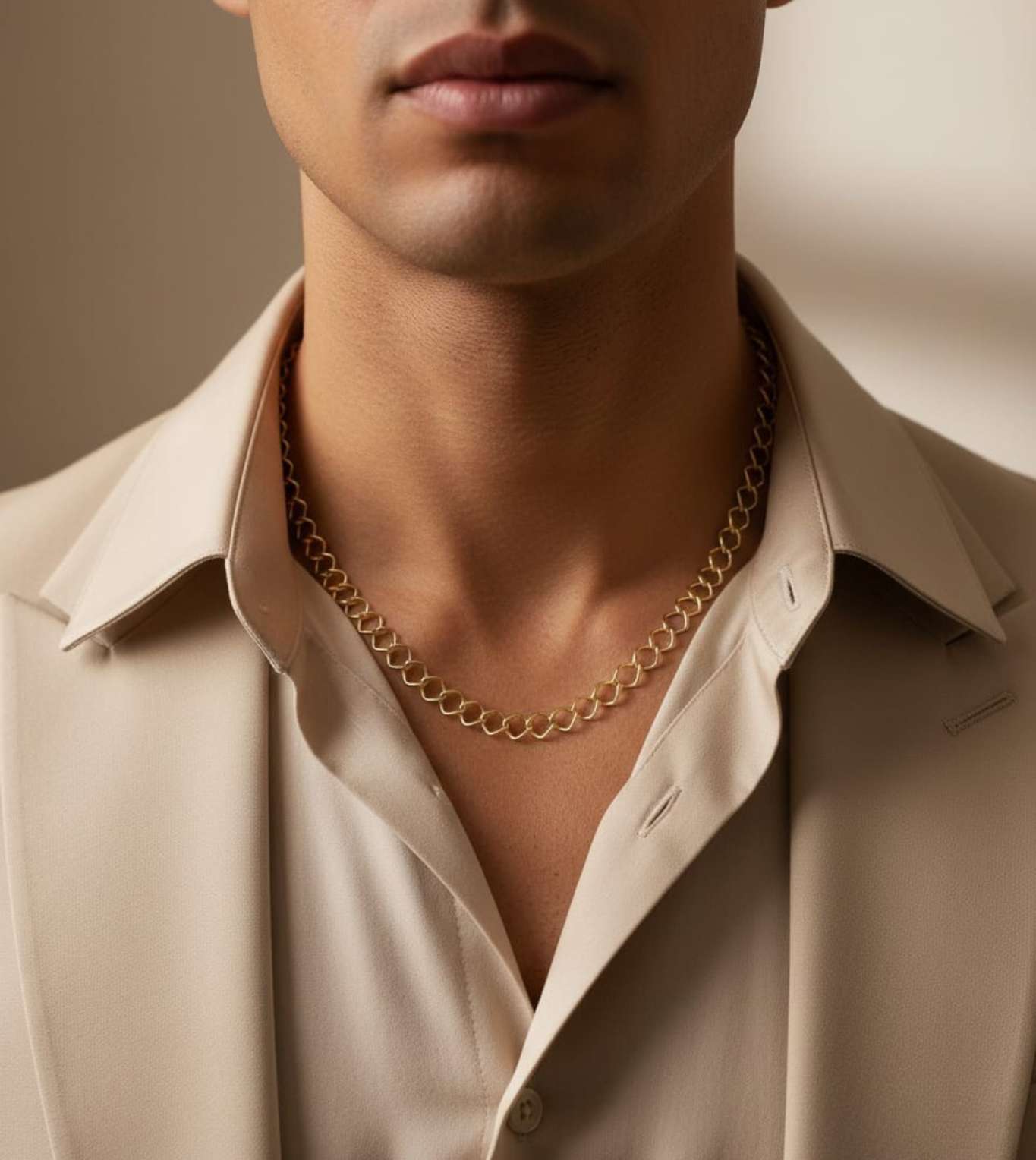 24Kt Gold Plated Rhodium Polish Gents Chain - 24k Gold Plated 1 Gram Gold Jewelry | The Jewellery Vault