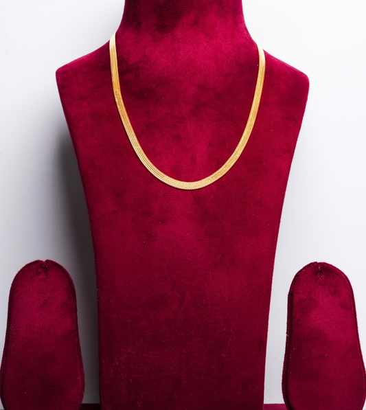 24K Gold plated lady chain with little pendent_04