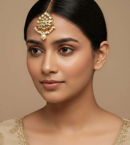 Maang Tika Leaf Design